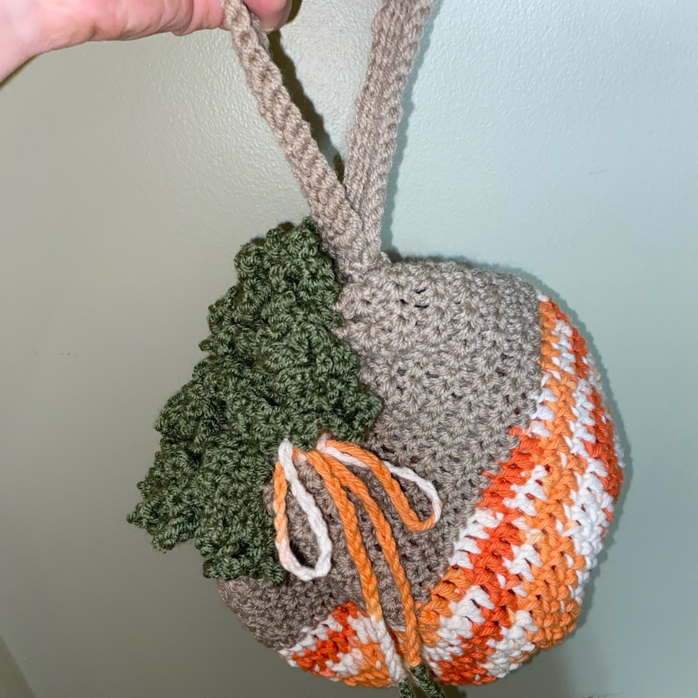 Crochet Drawstring Pouch Bag!